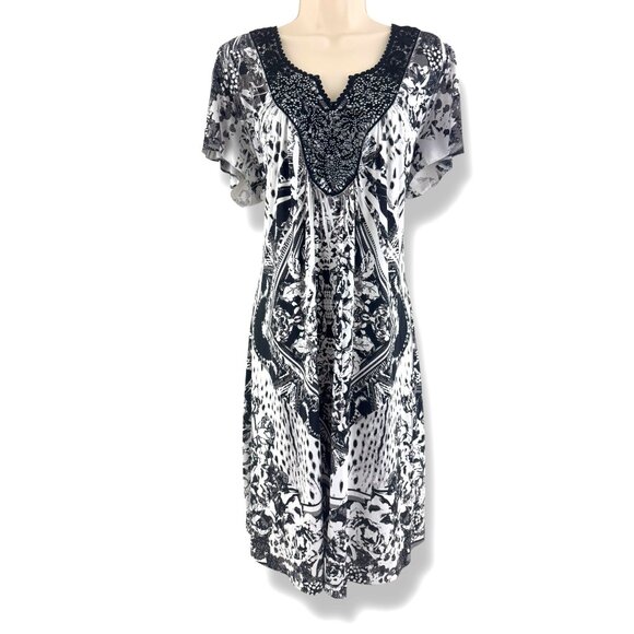 Apt. 9‎ Abstract Sublimation Embellished Dress Size 2X 18 20 22 Plus Sz Summer - Picture 1 of 10
